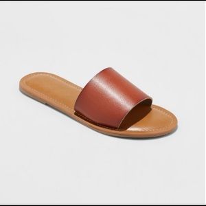 Universal Thread slide sandals in cognac